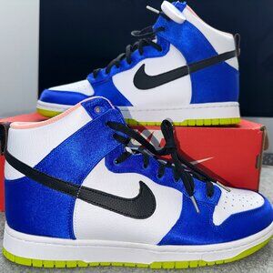 Nike Dunk High Blue Satin W Size 12 Womens/10.5 Mens DV2185-100 NIB